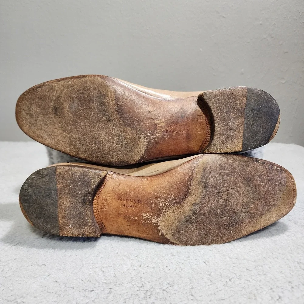 Bruno Magli‎ Shoes Mens 9 M Brown Leather Snake Skin Loafer Made in Italy